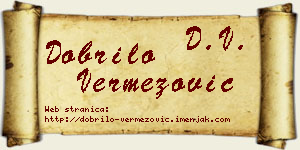 Dobrilo Vermezović vizit kartica